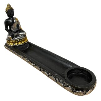 Resin Thai Buddha incense and tea light holder
